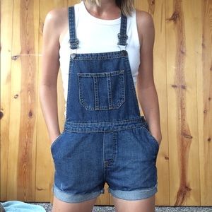 Topshop Moto Short Overalls